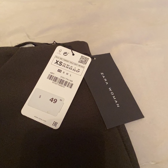 Zara Moss GREEN with ruching + asymmetric mini SKIRT - Picture 7 of 12